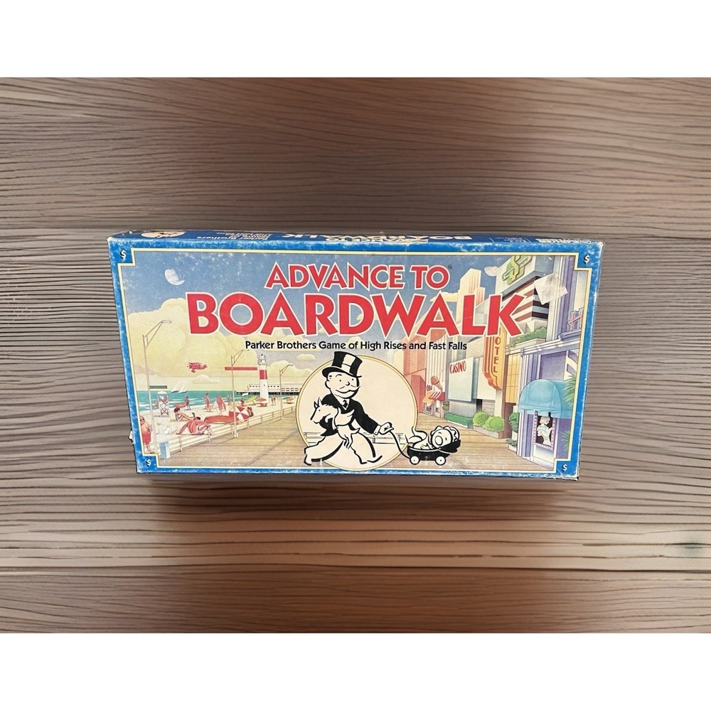 Vintage Advance to Boardwalk Board Game Parker Brothers 1985 Complete Original
